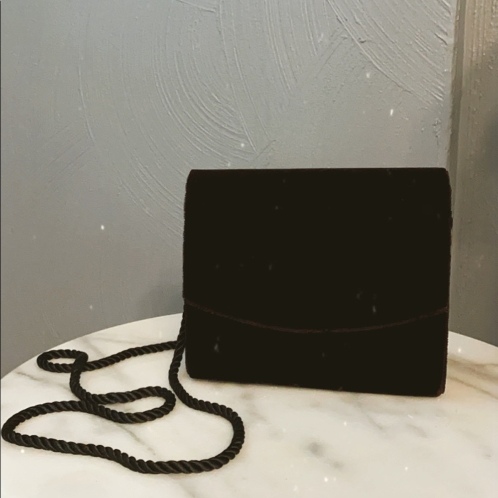 Vintage Velvet Nordstrom Purse with Silk Cord String